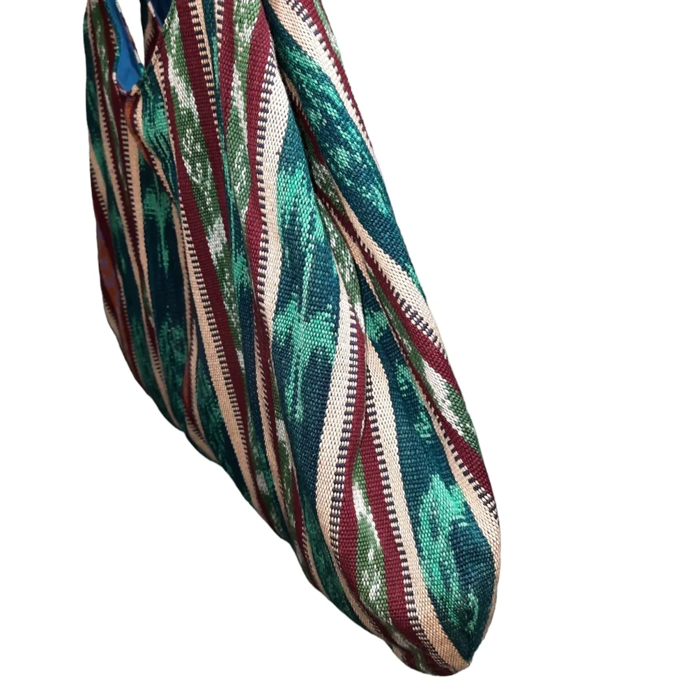Vintage Mayatex Hand-Loomed Wood Handle Tote